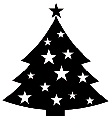 226x243 Christmas Tree Clipart Silhouette