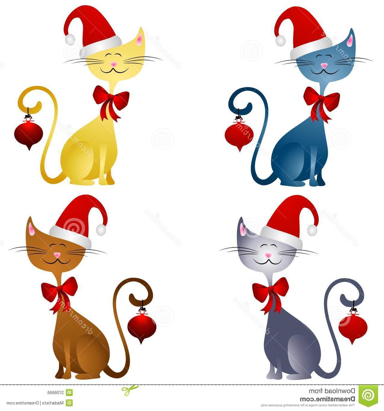 1300x1390 Hd Cartoon Christmas Cats Clip Art Cdr