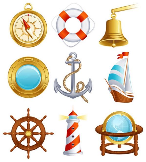 598x663 Nautical Christmas Clipart