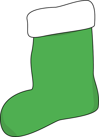 400x550 Green Christmas Stocking Clip Art