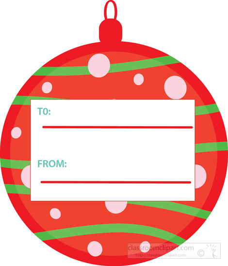 470x550 Christmas Gift Tag Clipart