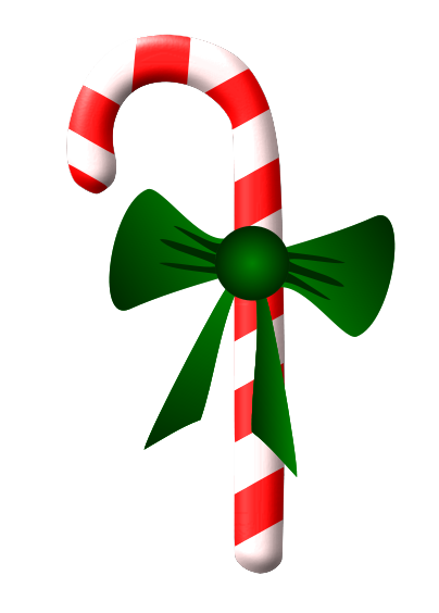 404x564 Free Candy Cane With Ribbon Clip Art