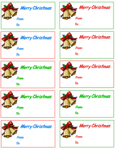 231x300 Christmas Bells Gift Tags Clip Art Download