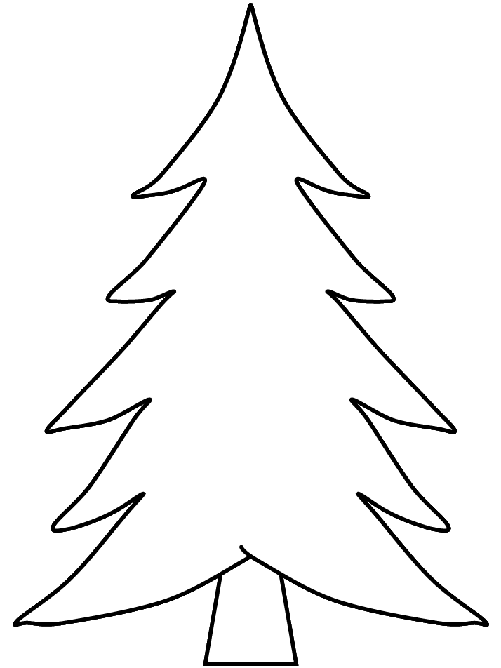 714x952 Christmas Tree Outline Clip Art