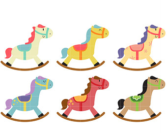 340x270 Victorian Clipart Rocking Horse