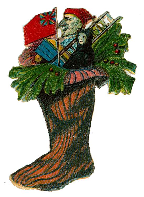 548x750 Vintage Victorian Christmas Die Cut Clip Art Christmas