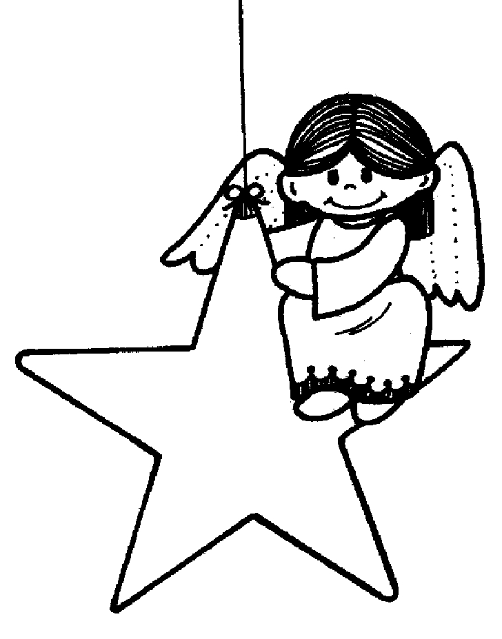 728x927 Christmas Angel Clip Art Black And White