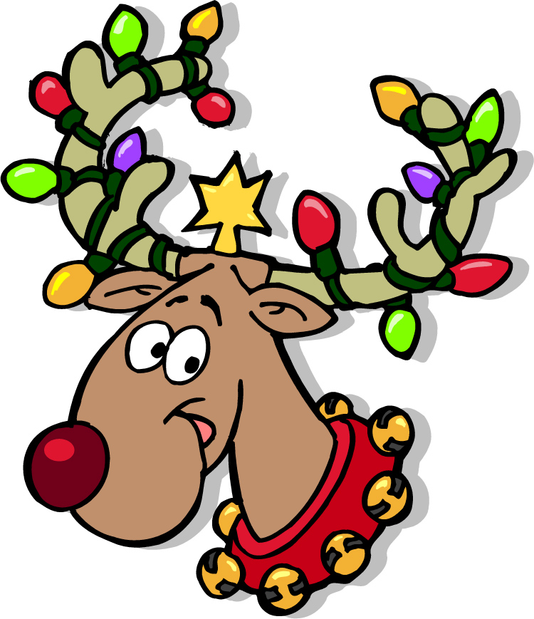 750x869 Free Christmas Reindeer Clipart