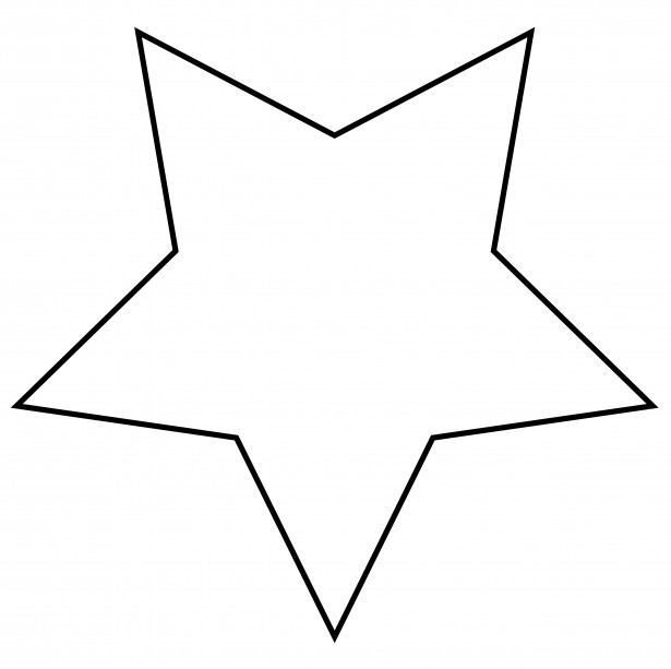 615x613 Christmas Star Outline Clipart