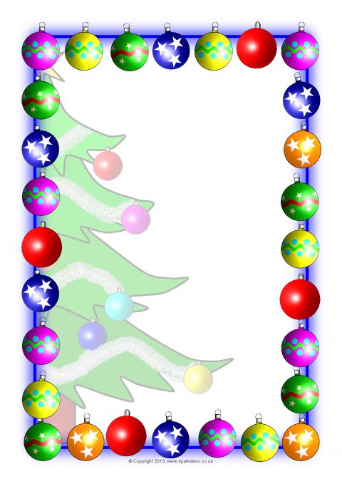 480x679 Christmas A4 Portrait Page Borders 2 (Sb3524)