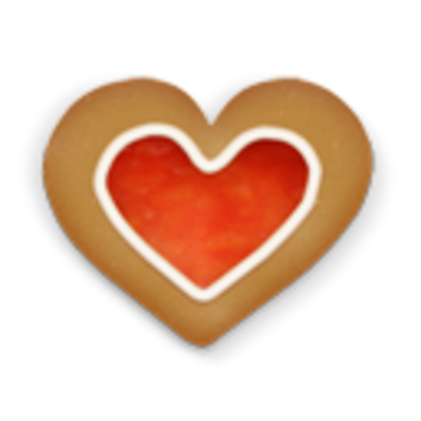 600x600 Christmas Cookie Heart Icon Free Images