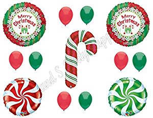 300x232 Candy Cane Christmas Balloons Birthday Party
