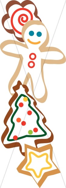 217x612 Christmas Cookies Clipart Traditional Christmas Decoration Clipart