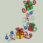 186x186 Christmas Corner Border J.e. Embroideries