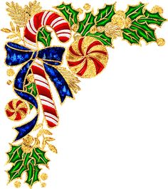 236x266 Christmas Corner Border Clip Art