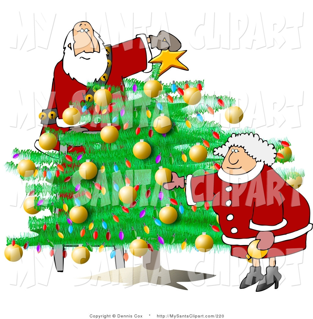 1024x1044 Christmas Tree Decorating Clipart