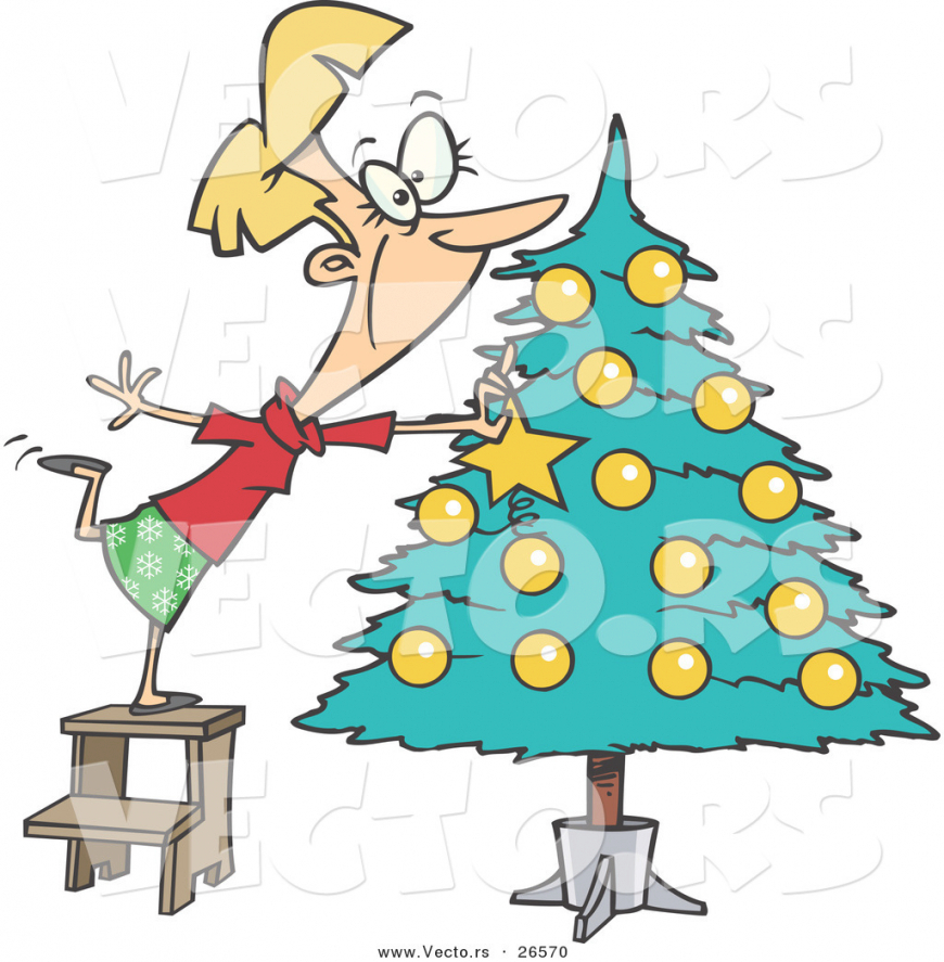 870x887 Clipart Christmas Decorating