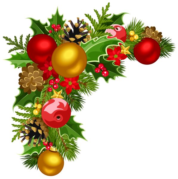 597x600 Decorative Christmas Decorations Clip Art Merry Christmas