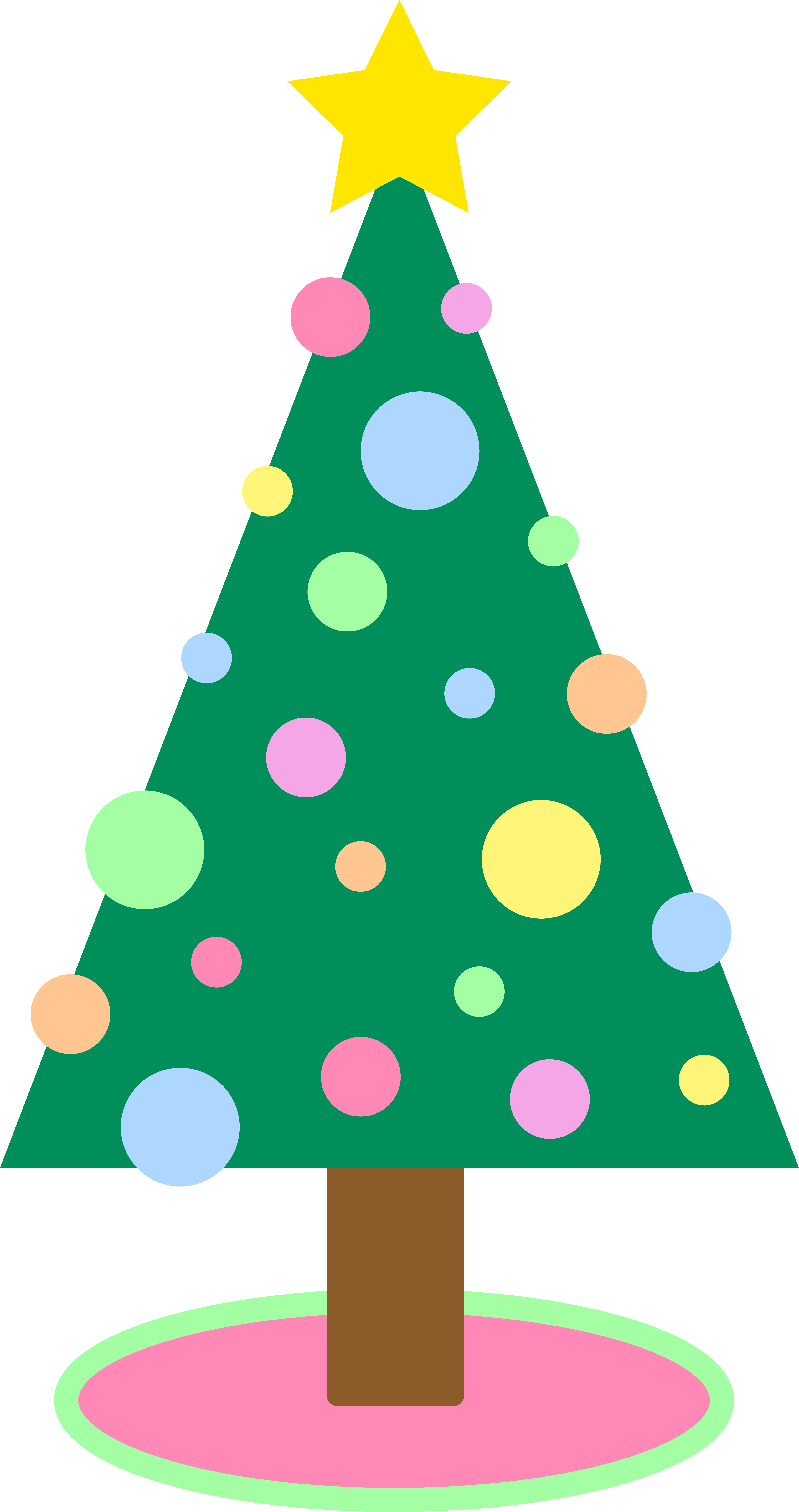 4150x7856 Christmas Ornaments Clipart Cute