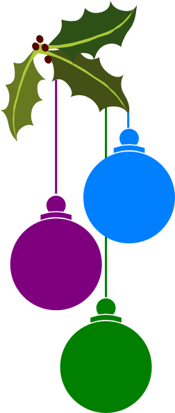 252x594 Christmas Ornaments Clip Art