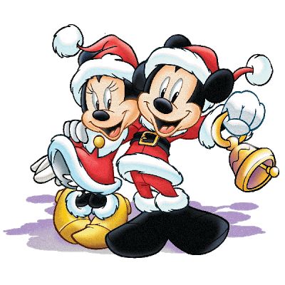 400x400 Mickey And Minnie Christmas Clipart