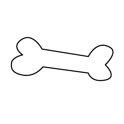 400x400 Dog Bone Clipart Image