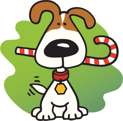 417x411 Christmas Dog Clipart