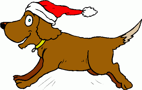 490x312 Clipart Of Christmas And Dogs