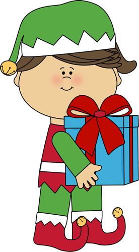 276x500 Cute Christmas Elves Clipart Girl Christmas Elf With Gift Uhdxpv