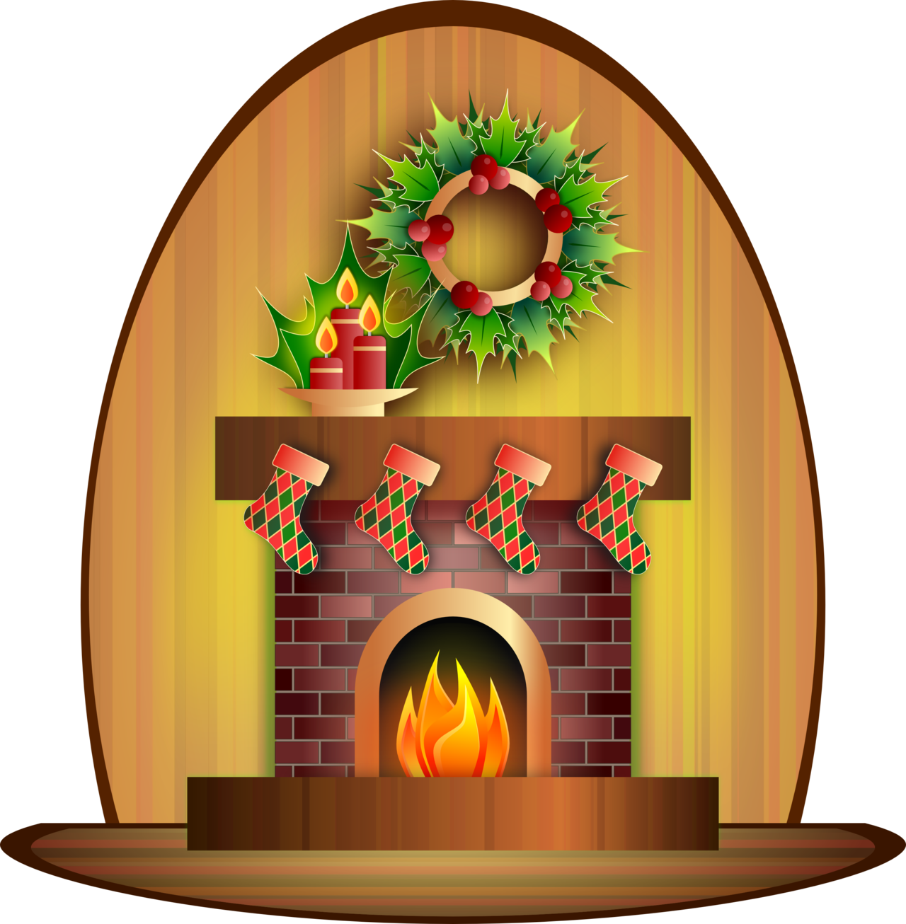 1280x1306 Christmas Fireplace By Viscious Speed