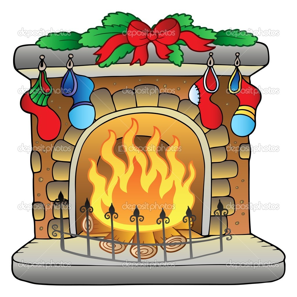 1024x1024 Free Christmas Fireplace Clipart