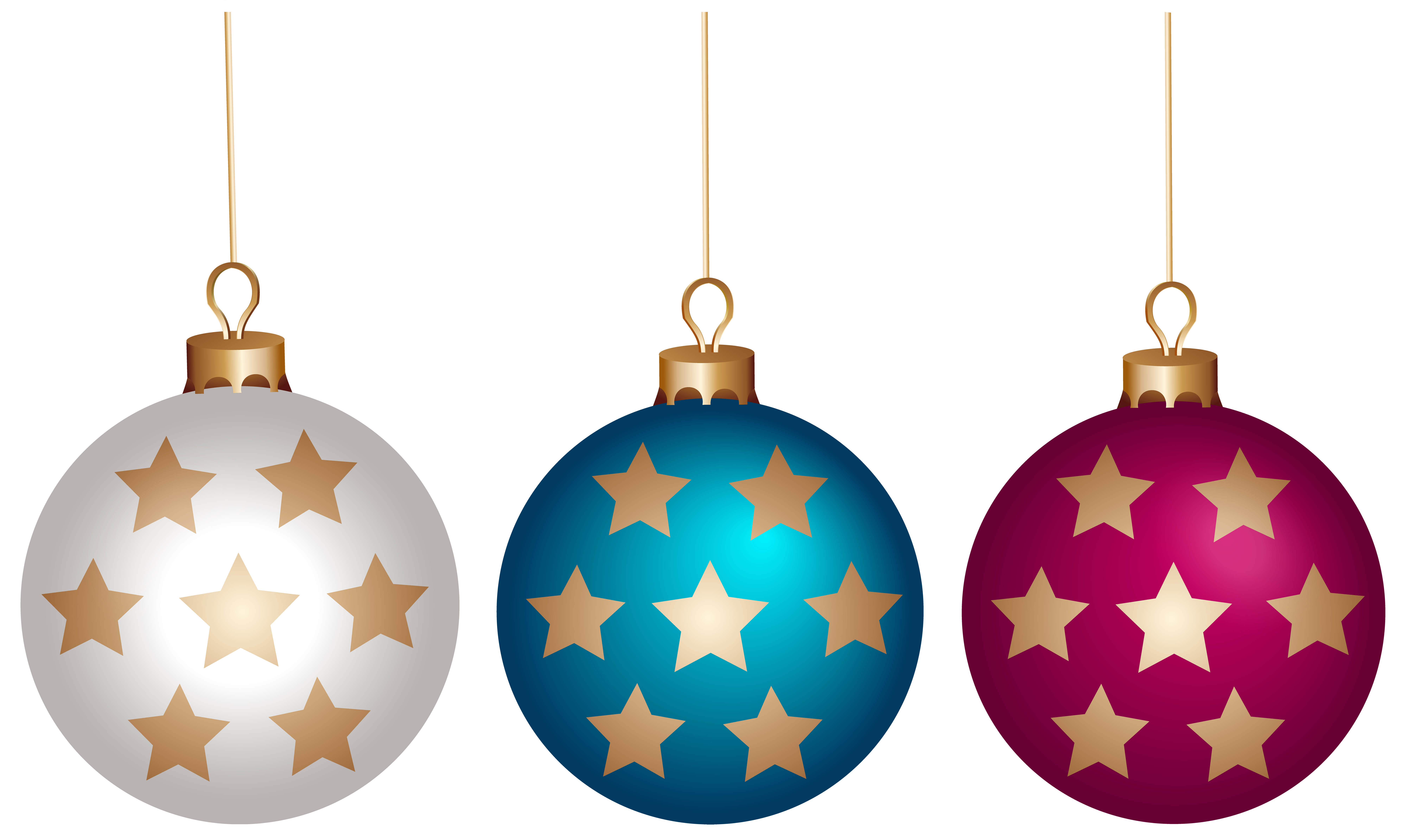 8000x4777 Christmas Ball Set Png Clip Art