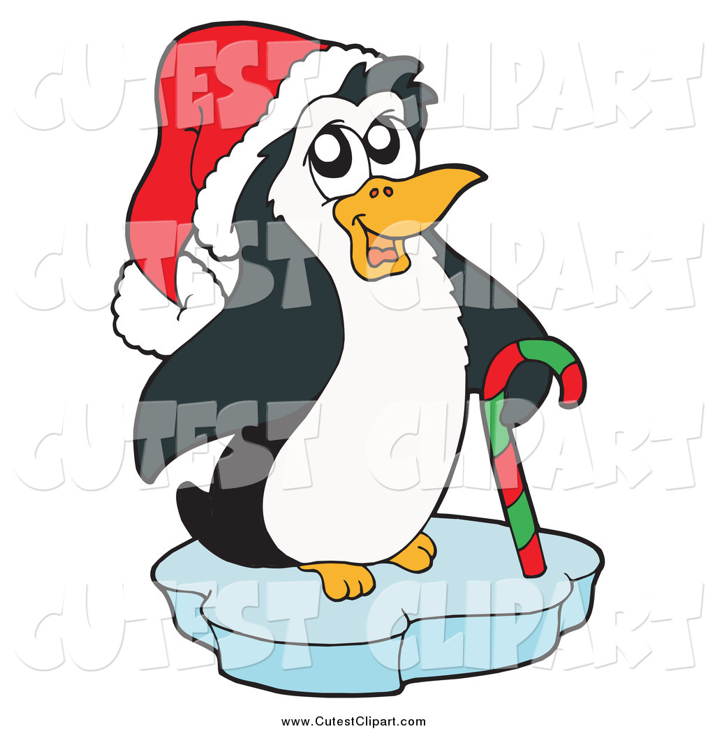 1024x1044 Vector Clip Art Of A Cute Christmas Penguin Wearing A Santa Hat