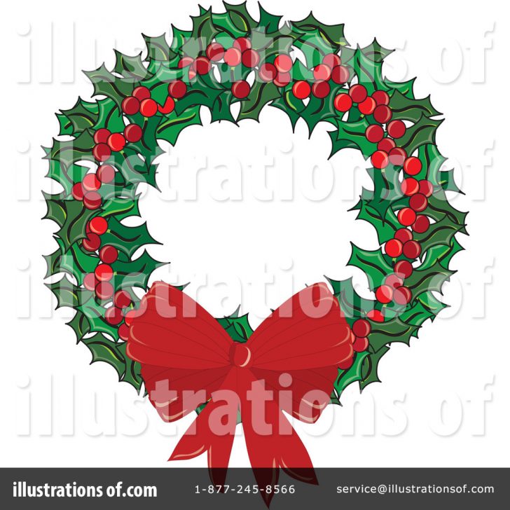 728x728 Christmas ~ Clipartandleshristmas Wreathlip Art Images Black