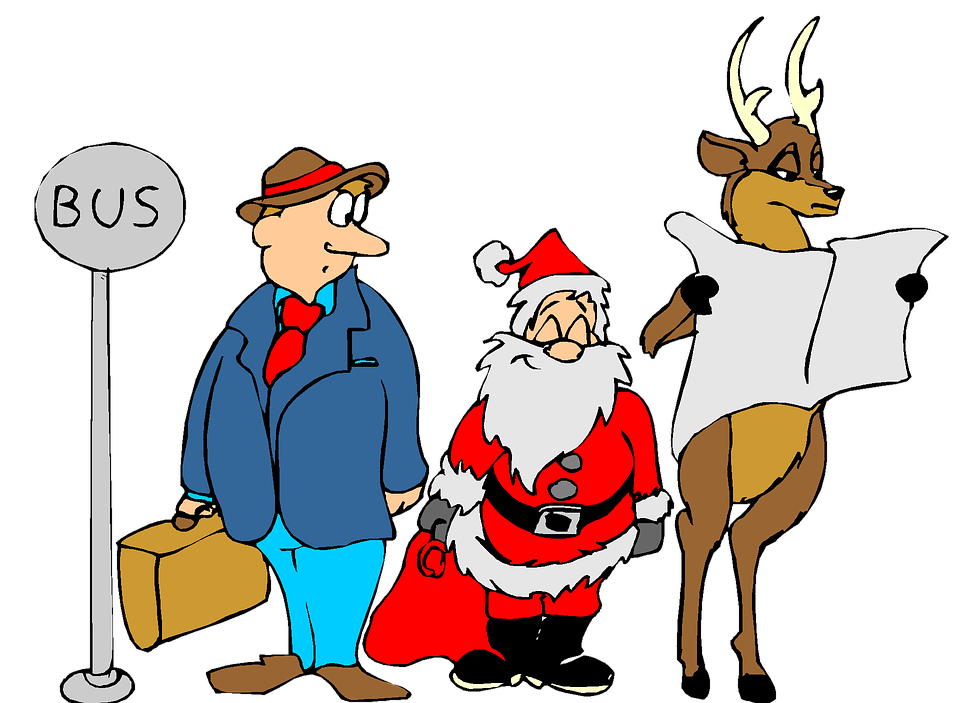960x703 Free Photo Reindeer Funny Holiday Christmas Bus Stop Clip Art