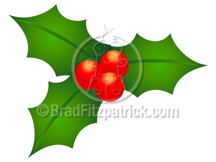 432x324 Cartoon Christmas Holly Clip Art Christmas Holly Clipart