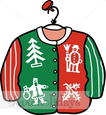 357x388 Christmas Ugly Sweater Voting Clipart