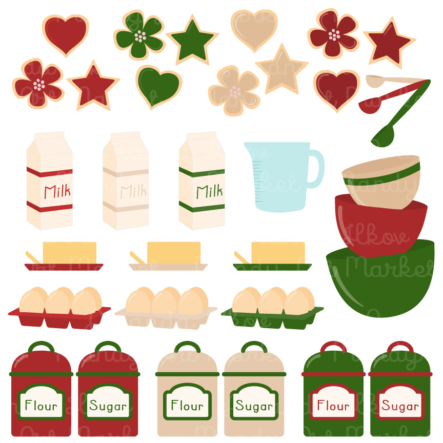 864x864 Christmas Baking Clipart