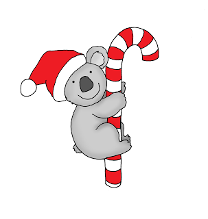303x320 Christmas Koala Dearie Clip Art Digi Stamps