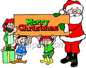 300x235 Santa Merry Christmas Clip Art