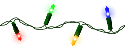 408x156 Christmas Lights Clip Art