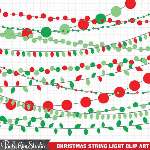570x570 Red And Green String Light Clipart, Christmas Light Clipart