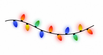 425x230 String Of Christmas Lights Free Vector In Adobe Illustrator Ai