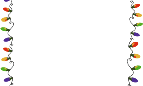 280x168 Christmas Lights Border Clipart