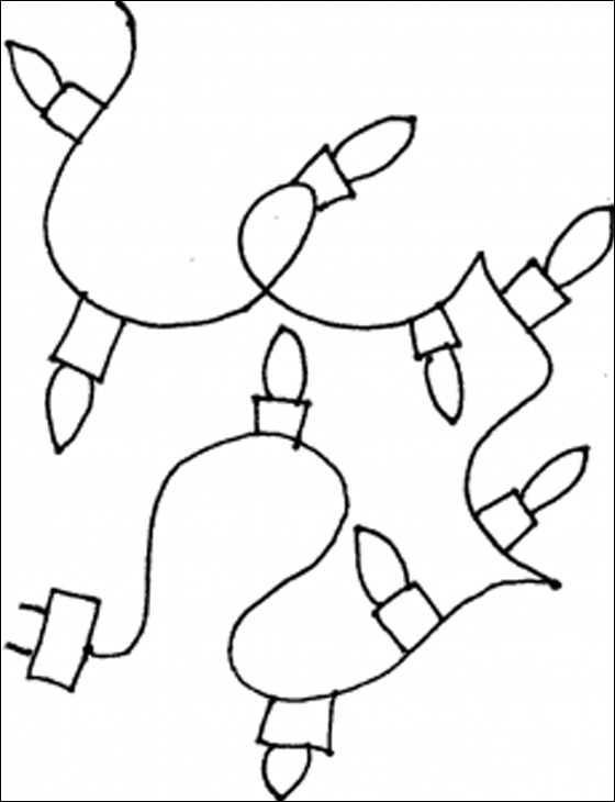 560x730 Christmas Lights Coloring Pages