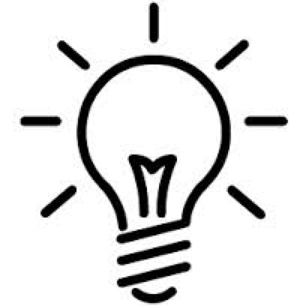 600x600 Light Bulb Outline Clip Art