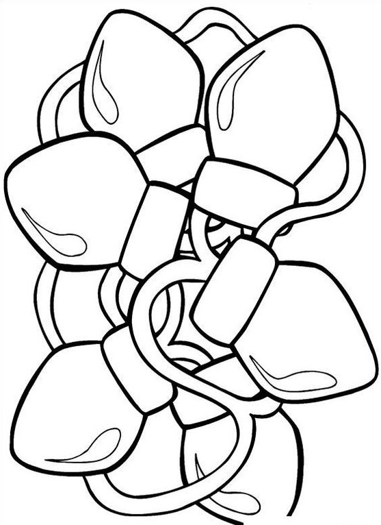 557x766 Christmas Lights Coloring Page Amp Coloring Book