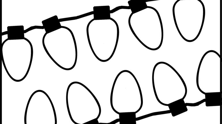 770x430 Stunning 18 Images Christmas Lights Coloring Page