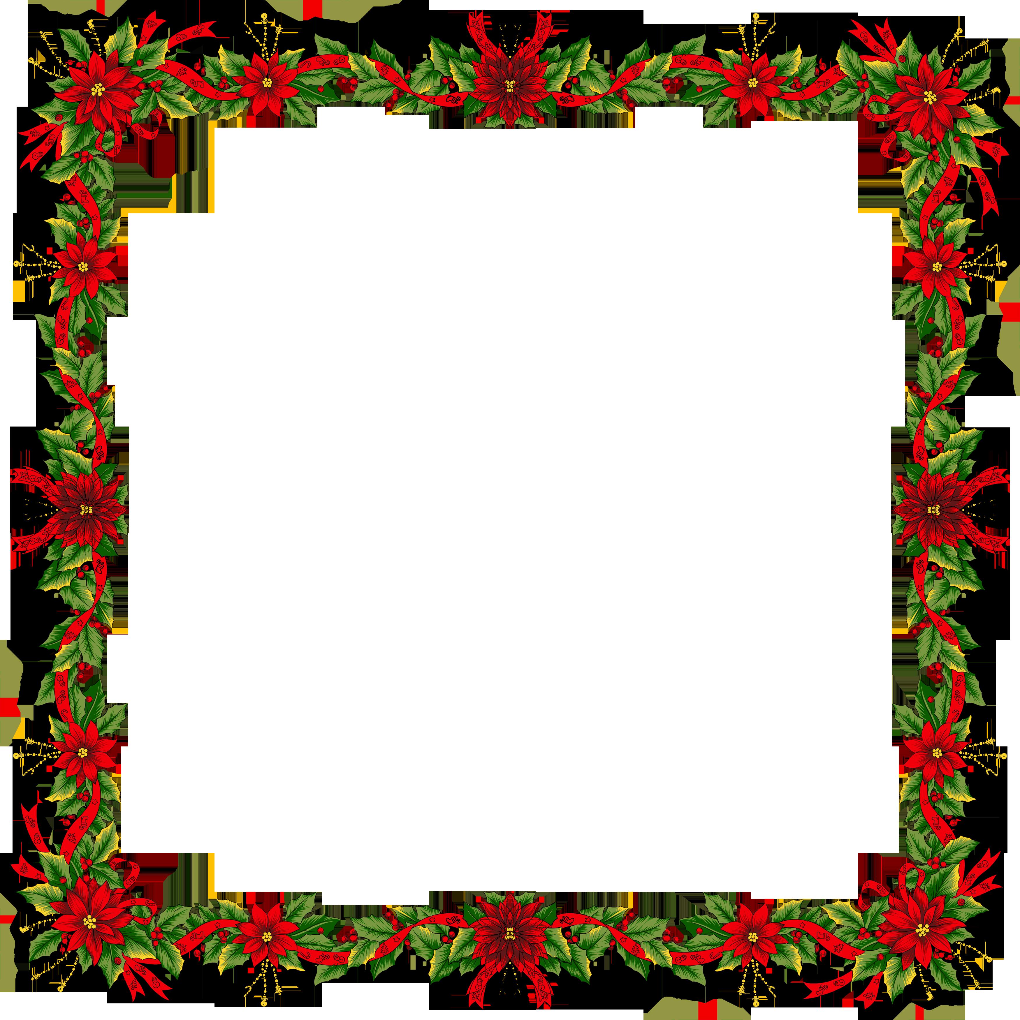 3500x3501 Christmas Frame Borders Halloween Amp Holidays Wizard