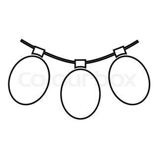 320x320 Christmas Ball Icon In Outline Style Isolated On White Background